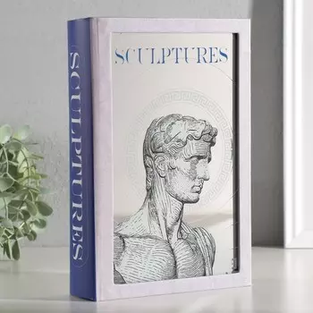 Шкатулка книга-сейф «Греческая скульптура», дерево, искусственная кожа, зеркало, 24165 см