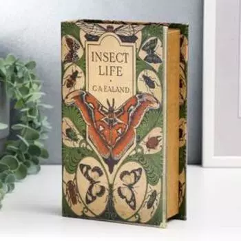 Сейф-книга дерево кожзам "Жизнь насекомых" 21х13х5 см