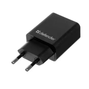 Сетевое зарядное устройство Defender EPA-10, 1 USB, 2.1 А, чёрное
