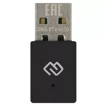 Сетевой адаптер WiFi + Bluetooth Digma DWA-BT4-N150 N150 USB 2.0 (ант.внутр.) 1ант. (упак.:1 10047