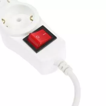 Сетевой фильтр 5bites SP4W-150 4S, 4 розетки, 5 м, 10 А, 3х0.75 мм2, с з/к, с выкл., белый