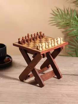Шахматный столик складной, 15.5204.5 см, дерево шишам