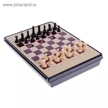 Шахматы магнитные «Шахматы магнитные» с ящиком, пластиковые, 2418 см