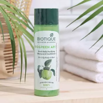 Шампунь-кондиционер BIOTIQUE, "Био зеленое яблоко" 120 мл