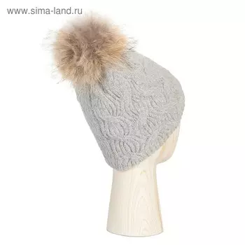 Шапка женская, размер one size, серый