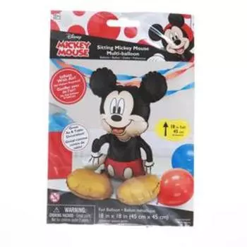 Шар фольгированный 18" «Микки Маус сидячий», фигура под воздух