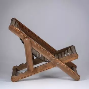 Шезлонг гибкий, усиленный, брашированный под старину, хвоя, 100×65×78см