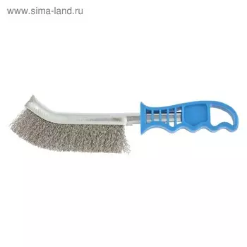 Щетка металлическая "Барс" 74828, нержавеющая проволока, пластиковая ручка