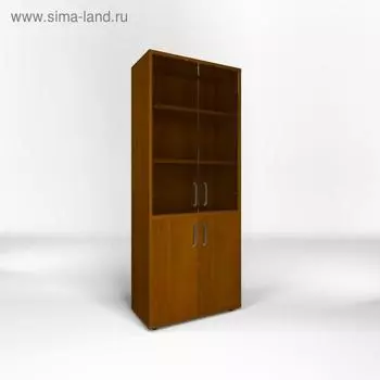 Шкаф для документов 800*400*2000 прозрачное стекло Орех экко