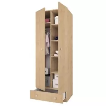Шкаф прямой двухстворчатый Polini kids Simple, 1 ящик, 7005161900 мм, цвет натуральный