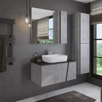 Шкаф-колонна COMFORTY «Эдинбург-40», бетон светлый