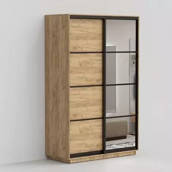 Шкаф-купе «Эко-Квадро», 1400х600х2200 мм, цвет дуб крафт