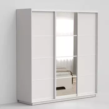 Шкаф-купе «Эко-Квадро», 1800х600х2200 мм, цвет белый