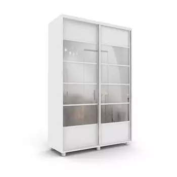 Шкаф-купе Стильный зелкало+ЛДСП Белый 1600х600х2300