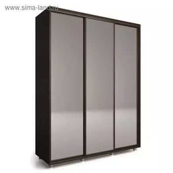 Шкаф-купе Удачный 3 зеркала 1770х600х2300 Венге Темный