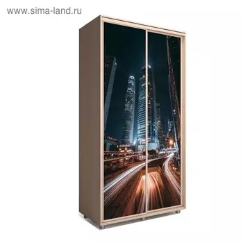 Шкаф-купе Яркий-22 1600х600х2300 Венге Светлый/Мегаполис 1