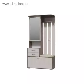 Шкаф с вешалкой ДОМИНО 1000х360х2020 Бодега темный/светлый