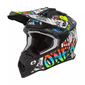 Шлем кроссовый O'Neal 2Series Rancid V.24, ABS, матовый, черный/белый, XL