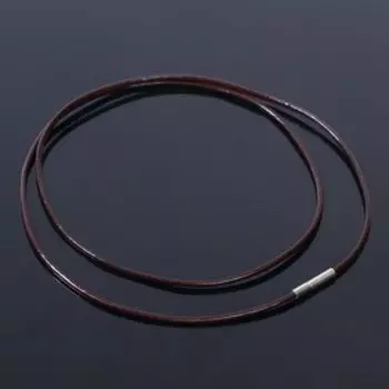 Шнурок кожаный, 55см, d=1мм, цвет коричневый