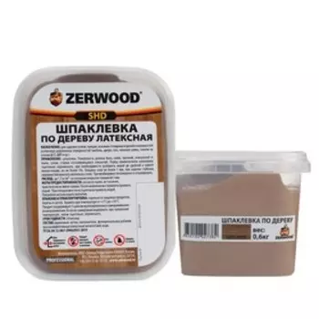 Шпаклевка ZERWOOD SHD по дереву латексная орех 0,6кг