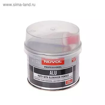 Шпатлёвка алюминиевая Novol ALU 250 г + отвердитель 1160