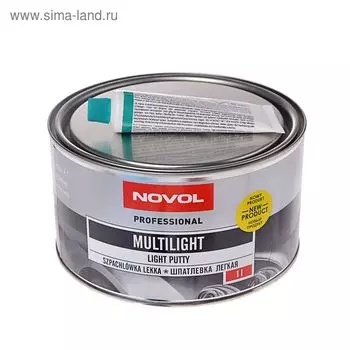 Шпатлёвка лёгкая Novol MULTILIGHT 1 л + отвердитель 90038