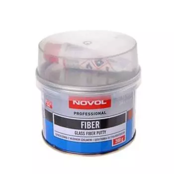 Шпатлёвка со стекловолокном Novol FIBER 200 г + отвердитель 1220