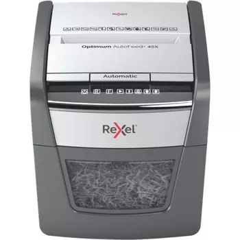 Шредер Rexel Optimum AutoFeed 45X черный с автоподачей (секр.P-4) фрагменты 45лист. 20лтр. 1029477