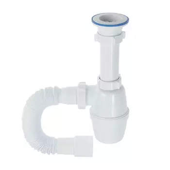 Сифон для мойки ORIO A-7001, 1 1/2"х40 мм, с пластик решеткой d=70 мм, с гофрой 40х40/50 мм