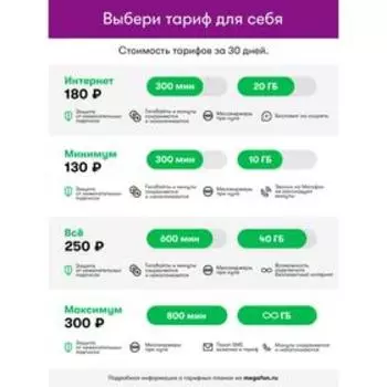 Сим-карта МегаФон Ярославская область (Баланс 100 руб.)