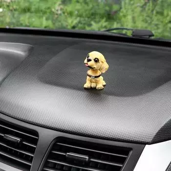 Собака на панель авто, качающая головой, мини, спаниель