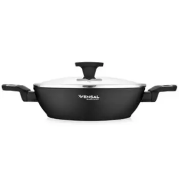 Сотейник с крышкой 26 см, Vensal Velours, чёрный