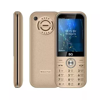 Сотовый телефонBQ M-2826 Boom Power, 2.8", 2sim, 32Мб, microSD, FM, 3700мАч, золотистый