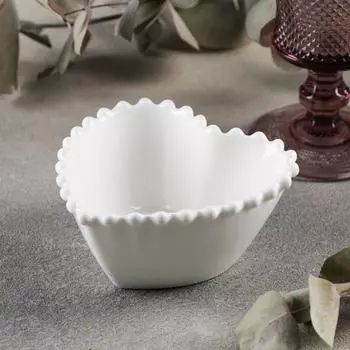Соусник Magistro «Сердце», 260 мл, d=11.5, фарфор, белый