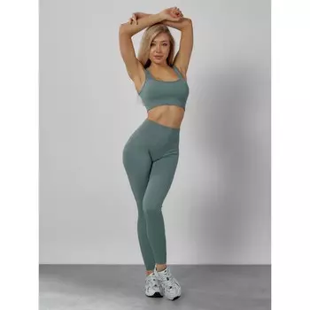 Спортивный костюм женский, размер 44, цвет бирюзовый