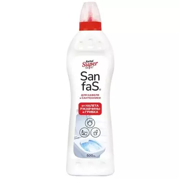 Средство SUPER SANFAS гель для кафеля и сантехники SUPER SANFAS 500 гр