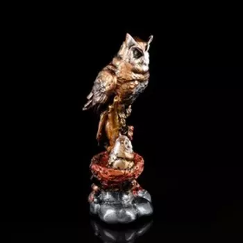 Статуэтка "Сова с гнездом", бронза, гипс, 26 см