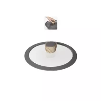 Крышка стеклянная с силиконовым ободом Nadoba Mineralica, d=20 см