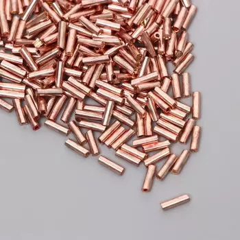 Стеклярус "Астра" 5 мм, 15 гр, розовое золото