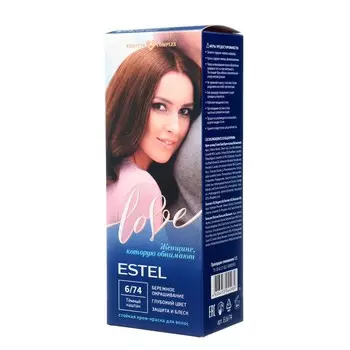 Стойкая крем-краска для волос ESTEL LOVE темный каштан