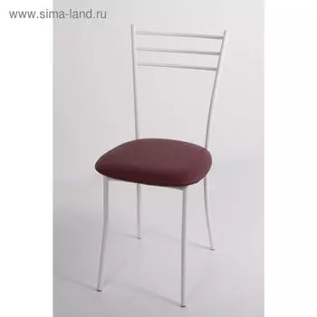 Стул на металлокаркасе Хлоя СТ белый/бордовый