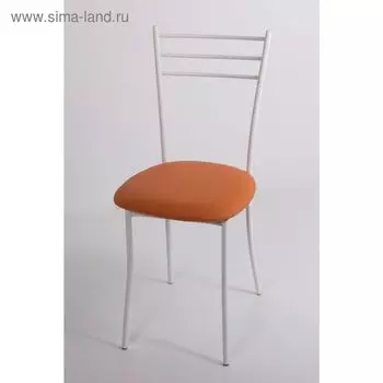 Стул на металлокаркасе Хлоя СТ белый/оранжевый
