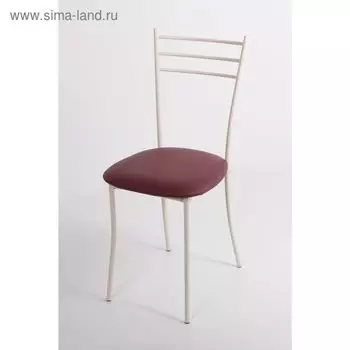 Стул на металлокаркасе Хлоя СТ бежевый/бордовый