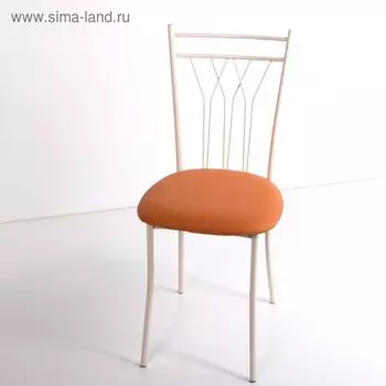 Стул на металлокаркасе Премьер СТ бежевый/оранжевый