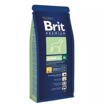 Сухой корм Brit Premium Dog Puppy&Junior Large&Giant для щенков, курица, 15 кг