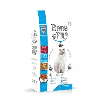 Сухой корм для кошек Benefit Adult Lamb&Rice Hairball Control, 1,5 кг