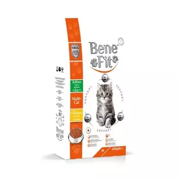 Сухой корм для котят Benefit Kitten Multi-Cat with Chicken, 1,5 кг