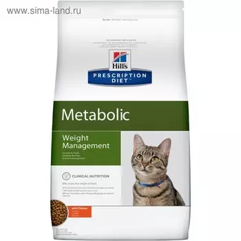 Сухой корм Hill's PD Metabolic для кошек, контроль веса, курица, 250 г