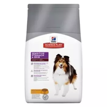 Сухой корм Hill's SP Sensitive Stomach &amp; Skin для собак средних пород, курица, 12 кг