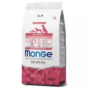 Сухой корм Monge Dog Speciality Line Monoprotein Puppy &amp; Junior говядина/рис 2,5кг